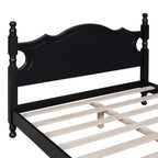 Cadre de lit plateforme en bois Queen Size Whisen, lit plateforme avec support à lattes en bois