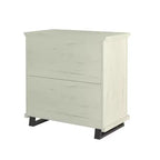 Festivo Ensemble Contemporain 3 pièces Commode 5 tiroirs 24 et Table de Chevet 3 tiroirs Blanc cassé Scié : MDF, Pieds en Métal, Anti-basculement