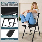 Chaise pliante rembourrée SUGIFT avec doubles charnières
