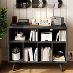 Meuble support pour tourne-disque COZONY avec rangement vinyles, étagère décorative de 39,5 po pour platine vinyle, pouvant contenir jusqu'à 350 albums, pour salon