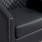 Fauteuil à barillet pivotant en cuir PU touffeté KINWELL 29