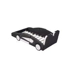 Lit Plateforme Jumeau Whisen au Design Cool en Forme de Voiture de Course avec Roues