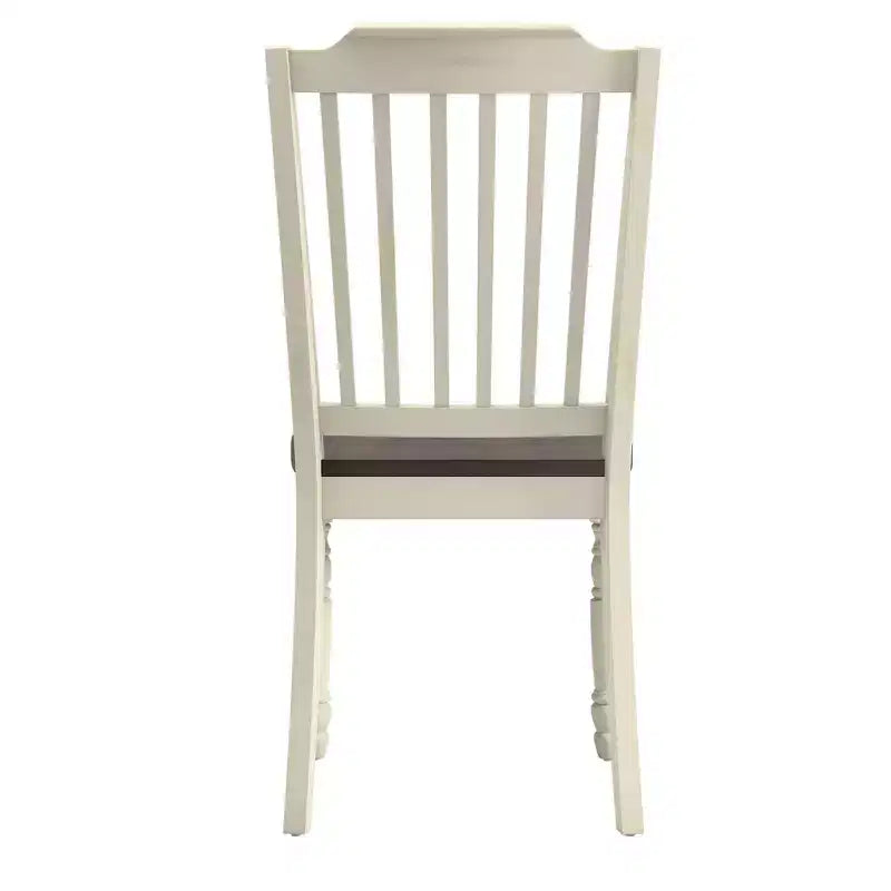 Chaises de salle à manger à lattes bicolores Ohana (lot de 2) - iNSPIREQ
