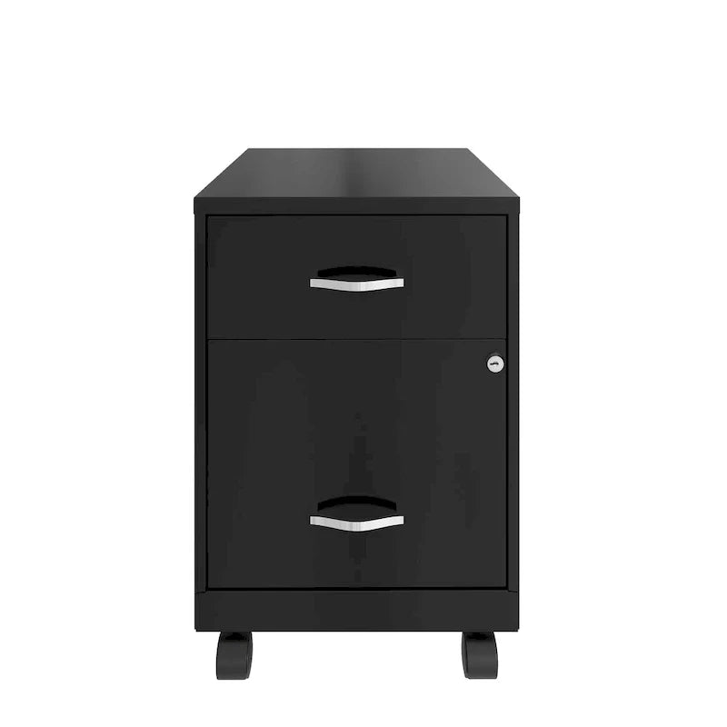Classeur vertical mobile de 18 po de profondeur, 2 tiroirs, format lettre, avec tiroir à accessoires