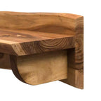 Tablette de cheminée en bois massif Live Edge Alpine Brun Naturel - Meubles Alaterre