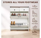 Meuble à Chaussures Mince de Ferme Home Imports Emporium avec Tiroirs Rabattables Meuble de Rangement à Chaussures Étroit pour Entrée avec 2 Tiroirs de Rangement