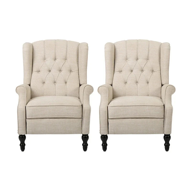 Fauteuils inclinables en tissu touffeté Walter (lot de 2) par Christopher Knight Home