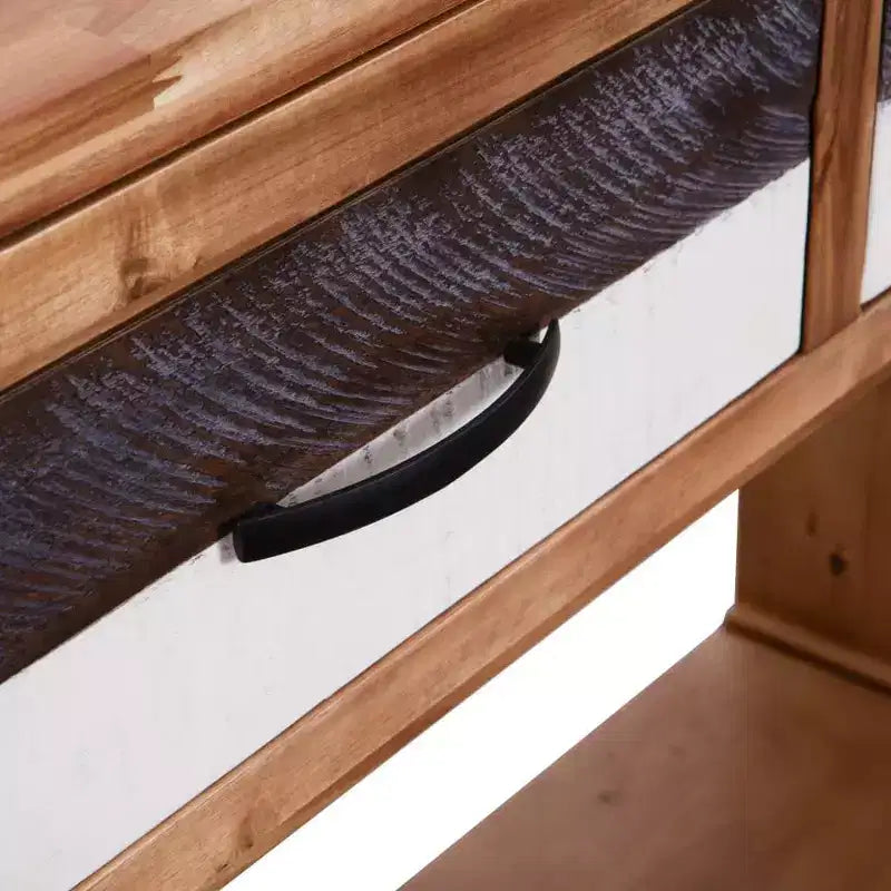 vidaXL Table Console Bois d'Acacia Massif et Bois d'Ingénierie 86x30x75 cm