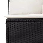 vidaXL Salon de jardin en acacia massif et polyester Naturel