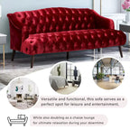Canapé Adelia en velours capitonné style moderne glamour de Christopher Knight Home