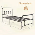 Cadre de lit grand lit/très grand lit/lit double avec tête de lit Rangement sous le lit Aucun sommier tapissier requis Noir