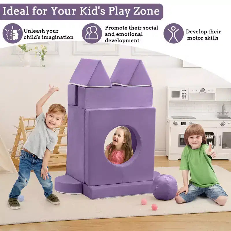 Canapé pour enfants 12 pièces, canapé de jeu modulaire pour enfants pour stimuler la créativité, canapé modulable, mobilier de chambre et de salle de jeux pour tout-petits, pour dormir et lire
