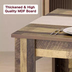 Table à manger de ferme GustoWave 63 en bois, pour 4-6 personnes, plateau standard