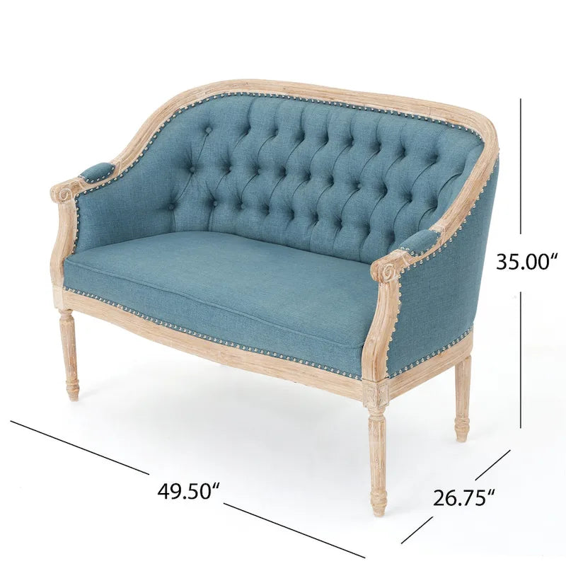 Causeuse capitonnée Faye par Christopher Knight Home