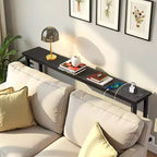 Table d'entrée marron rouille 1 pièce en fer Triamine 100*15*79cm avec prises