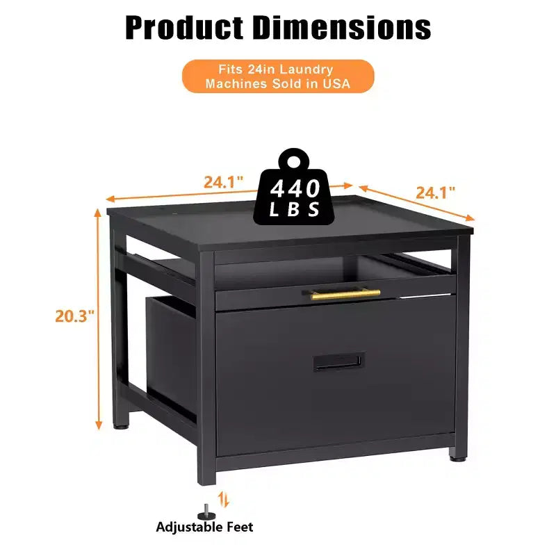 Support de piédestal GDLF pour lave-linge séchant, piédestal de lessive de 24,1 po pour lave-linge compact