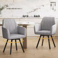 Lot de 2 chaises de salle à manger du milieu du siècle avec accoudoirs