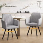 Lot de 2 chaises de salle à manger du milieu du siècle avec accoudoirs