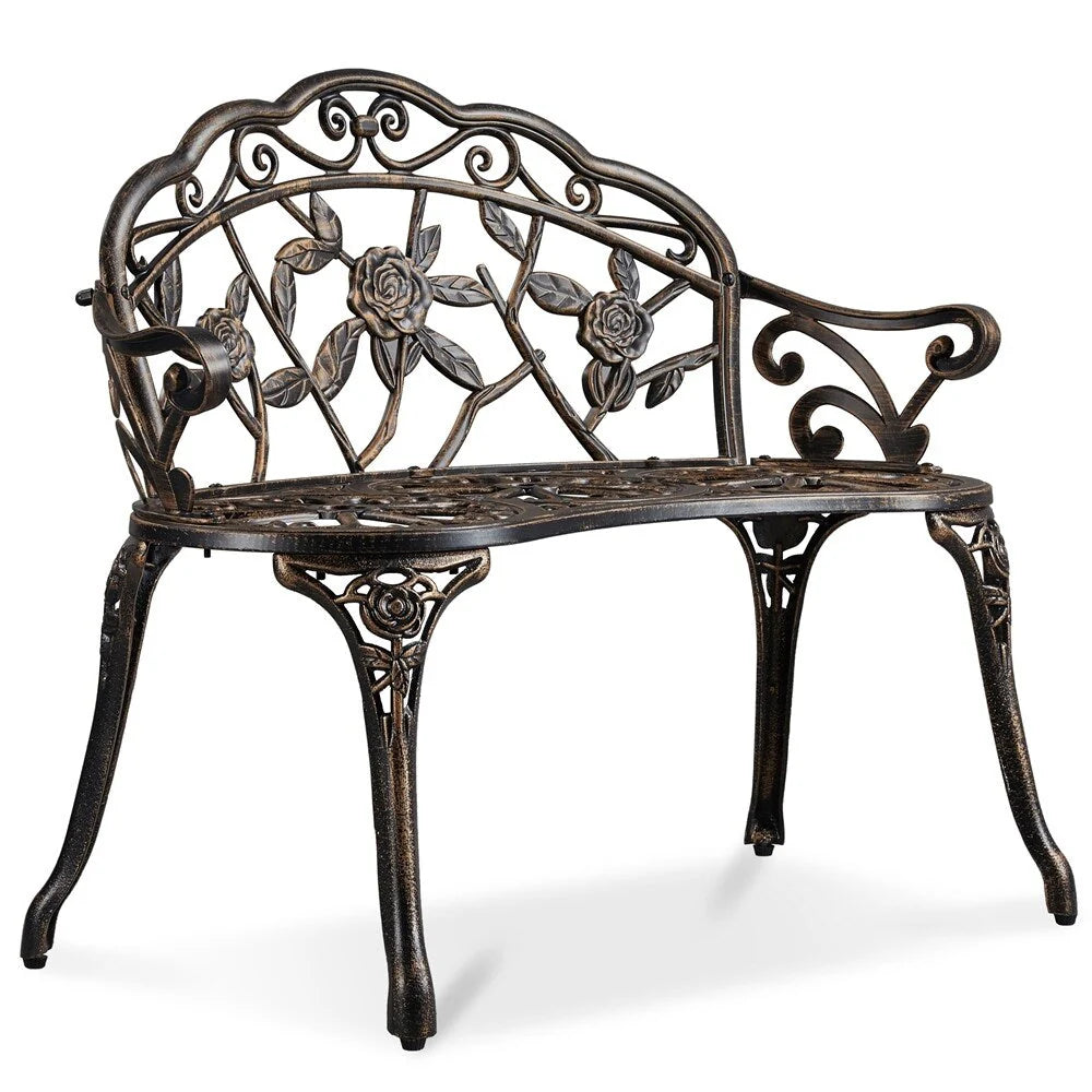 Banc extérieur en métal Yaheetech Banc de jardin de parc - N/A