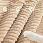 54.3 Canapé modulaire sectionnel Oversized Cloud, accoudoirs extra-épais, coussins à bonne résilience, design ergonomique, tissu velours côtelé doux de qualité supérieure