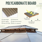Tonnelle EROMMY à toit rigide, pergola extérieure avec double toit, moustiquaire et rideaux, auvent robuste pour patio, jardin, fête au bord de la piscine