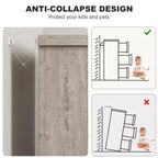 Commode à 6 tiroirs pour chambre à coucher, organiseur double moderne avec poignées encastrées, commode en bois pour salon
