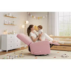 Fauteuil inclinable moderne 3 en 1 pivotant et à bascule, fauteuil à bascule à 360° avec dossier et repose-pieds réglables, fauteuil rembourré pour chambre de bébé, salon, chambre à coucher