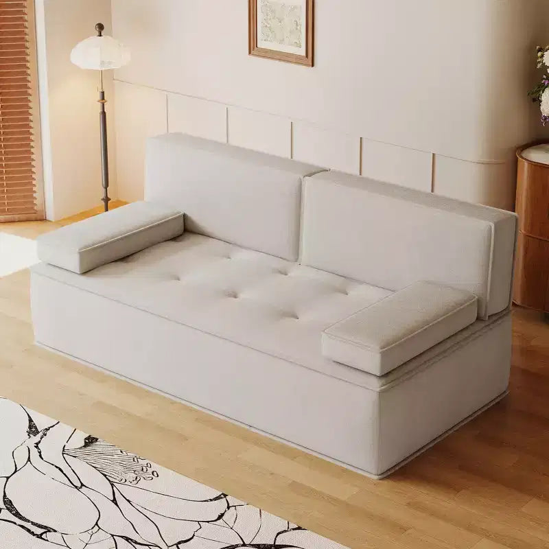 Canapé-lit multifonctionnel en tissu Luck Live 79, convertible avec coussin en mousse de soutien pour appartement et studio