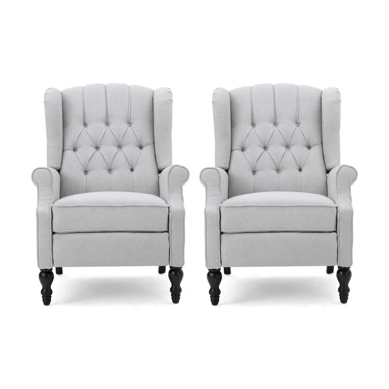 Fauteuils inclinables en tissu touffeté Walter (lot de 2) par Christopher Knight Home