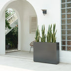 Jardinière Métallique Haute pour Plantes d'Extérieur, 38 po L x 10 po l x 30 po H, Longue et Haute Jardinière en Métal - 38x30x10