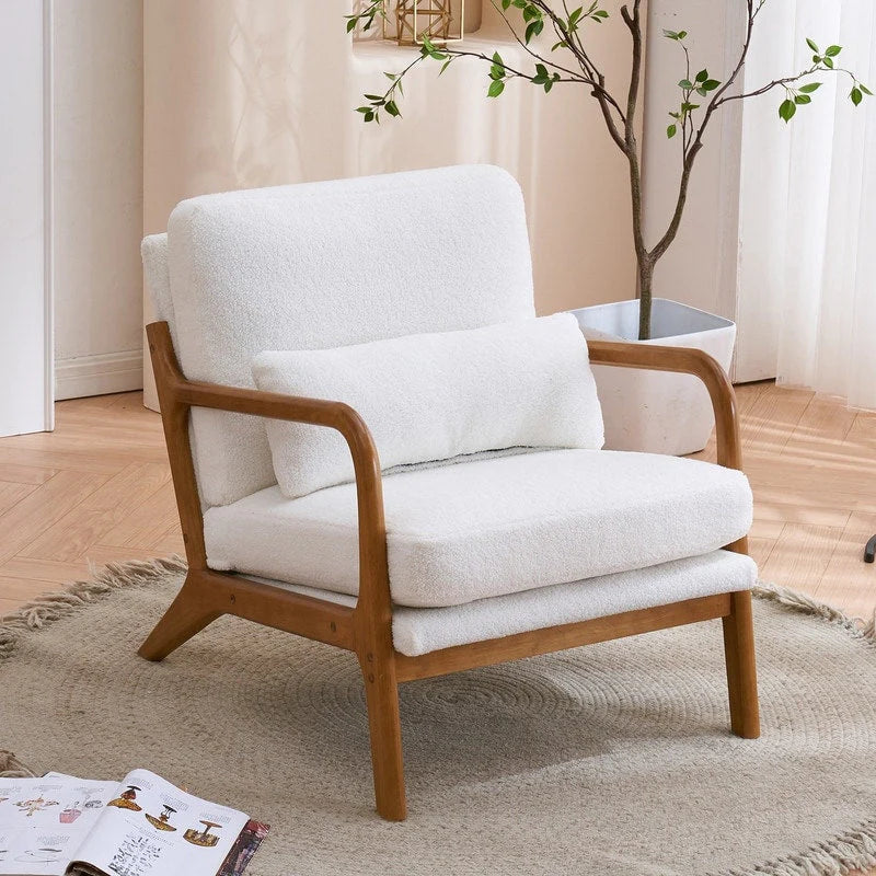Fauteuil d'appoint rembourré Mid-Century Modern