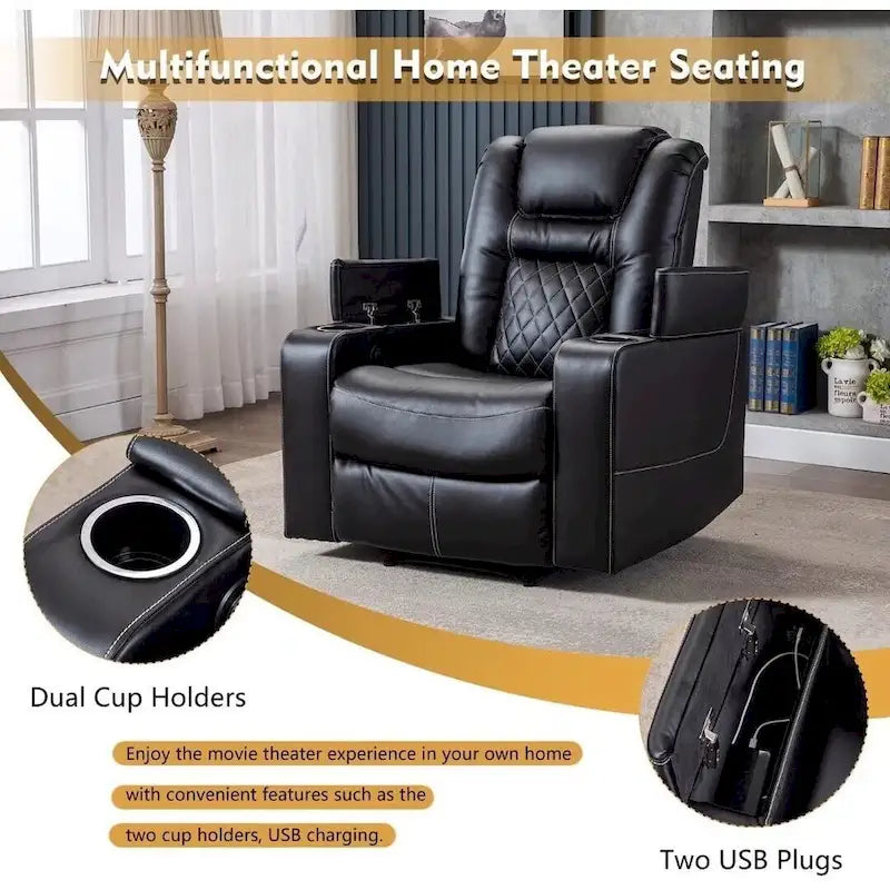 Fauteuil inclinable multiposition motorisé de cinéma maison Ebello