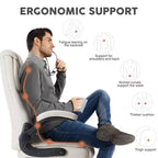 Chaise de bureau ergonomique TUYOHW avec accoudoirs relevables réglables, chaise d'ordinateur pivotante avec soutien lombaire et base en métal, chaise Criss Cross pour la maison