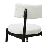 Christopher Knight Home Lumen Chaises de salle à manger modernes en bois d'hévéa et mélange de lin (lot de 2)