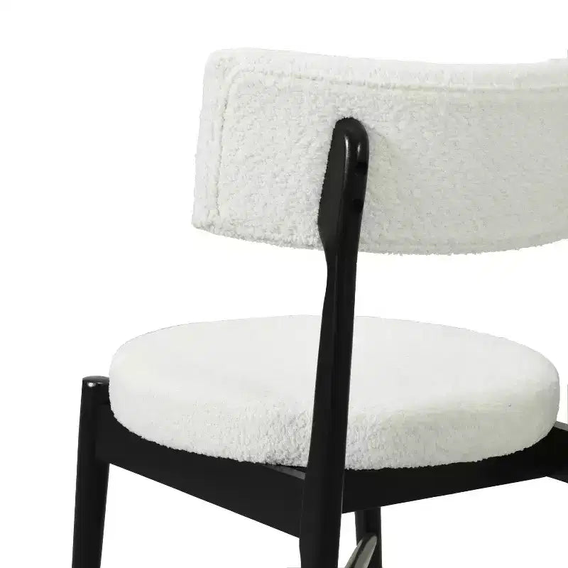 Christopher Knight Home Lumen Chaises de salle à manger modernes en bois d'hévéa et mélange de lin (lot de 2)