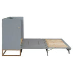 Lit escamotable Queen Size Whisen Modern Design, repliable en armoire avec pieds en fer