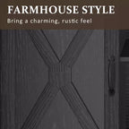 Meuble TV de ferme pour foyer de 23 pouces, meuble de divertissement de 34 pouces de haut pour TV de 65 pouces et plus, console TV avec porte coulissante (sans foyer)