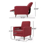 GDFStudio Mason Fauteuils inclinables capitonnés à dossier basculant de style moderne du milieu du siècle
