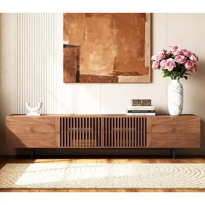 Meuble TV en bois de 94,48 pouces avec rangements pour téléviseurs jusqu'à 100 pouces Gaoyangjiaju