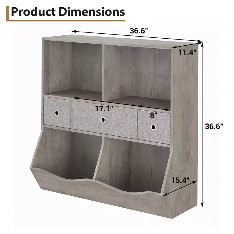 Étagère pour enfants, coffre à jouets de rangement à 3 niveaux, coffre de rangement multifonctionnel pour chambre d'enfant, chambre à coucher, école