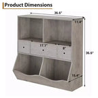 Étagère pour enfants, coffre à jouets de rangement à 3 niveaux, coffre de rangement multifonctionnel pour chambre d'enfant, chambre à coucher, école