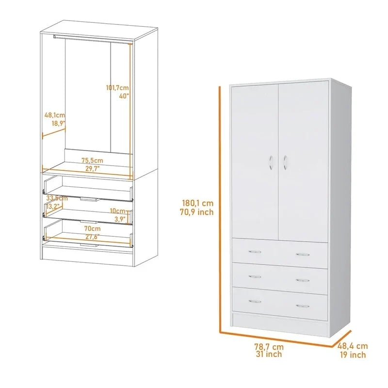 Armoire Prescott - Blanche