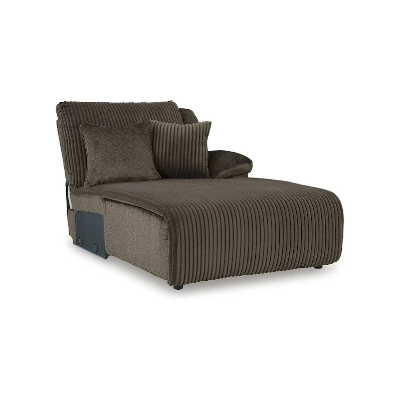 Signature Design by Ashley Canapé d'angle inclinable 6 places avec méridienne Top Tier marron – 147 larg. x 134 prof. x 41 haut.