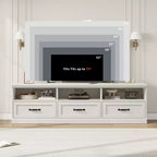 Meuble TV 70 pouces pour téléviseurs jusqu'à 80 pouces, meuble de divertissement moderne du milieu du siècle avec tiroir, meuble TV console média pour salon, chambre à coucher