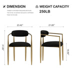 Ensemble de salle à manger extensible moderne et minimaliste 9 pièces 94.48 avec plateau en pierre frittée et double piédestal, avec 8 chaises en tissu