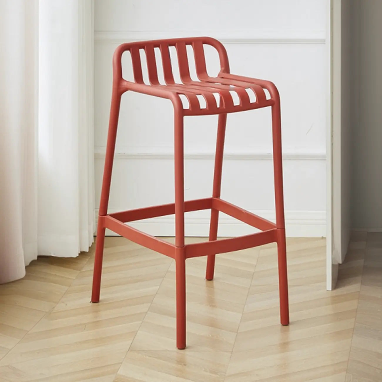Tabouret de Bar Minimaliste en Plastique pour Intérieur Extérieur
