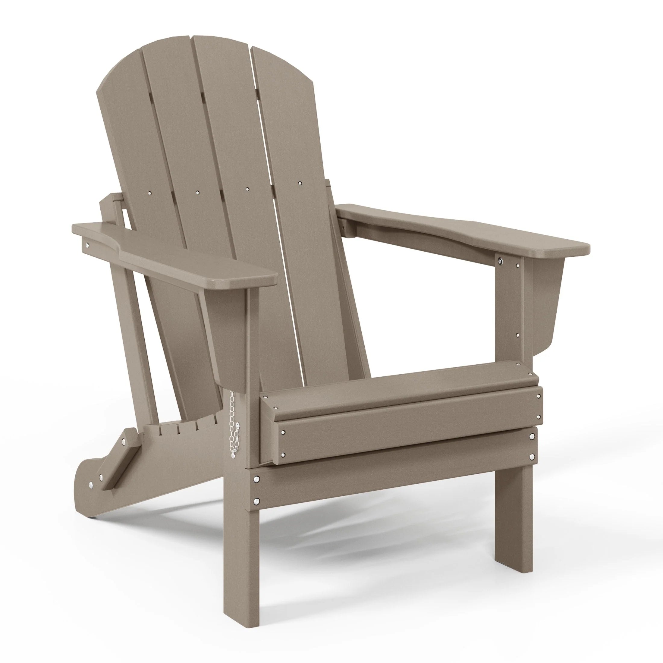 Chaise Adirondack pliante d'extérieur tout temps Polytrends Laguna résistante à la décoloration pour patio